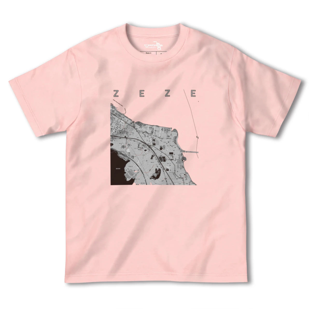 【膳所(滋賀県)】地図柄ヘビーウェイトTシャツ