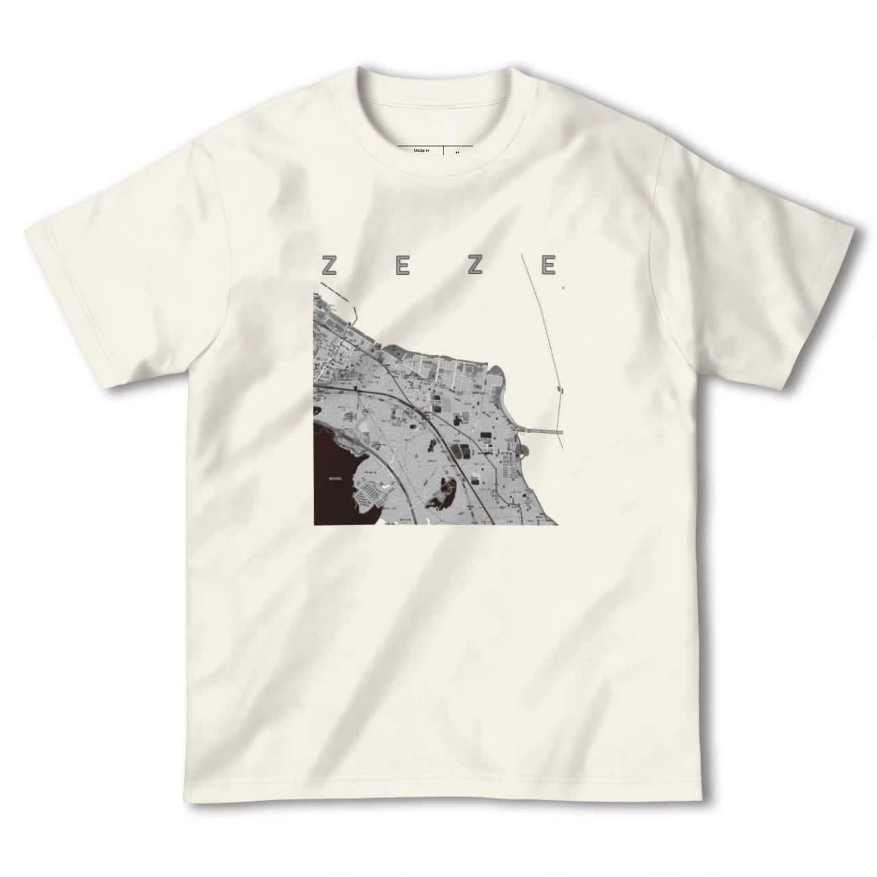 【膳所(滋賀県)】地図柄ヘビーウェイトTシャツ