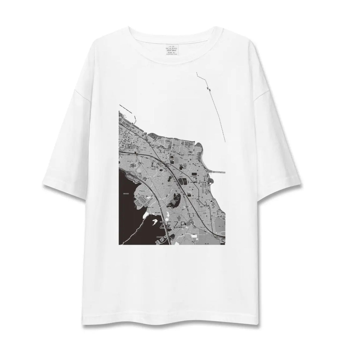 【膳所(滋賀県)】地図柄ビッグシルエットTシャツ