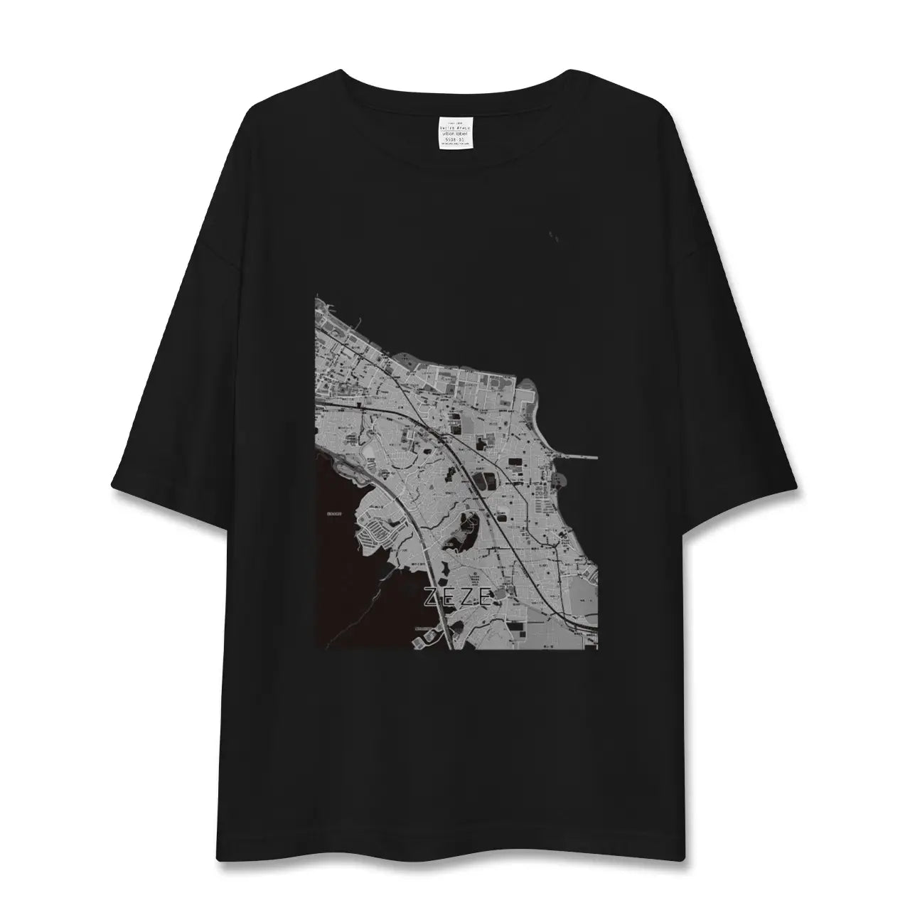 【膳所(滋賀県)】地図柄ビッグシルエットTシャツ