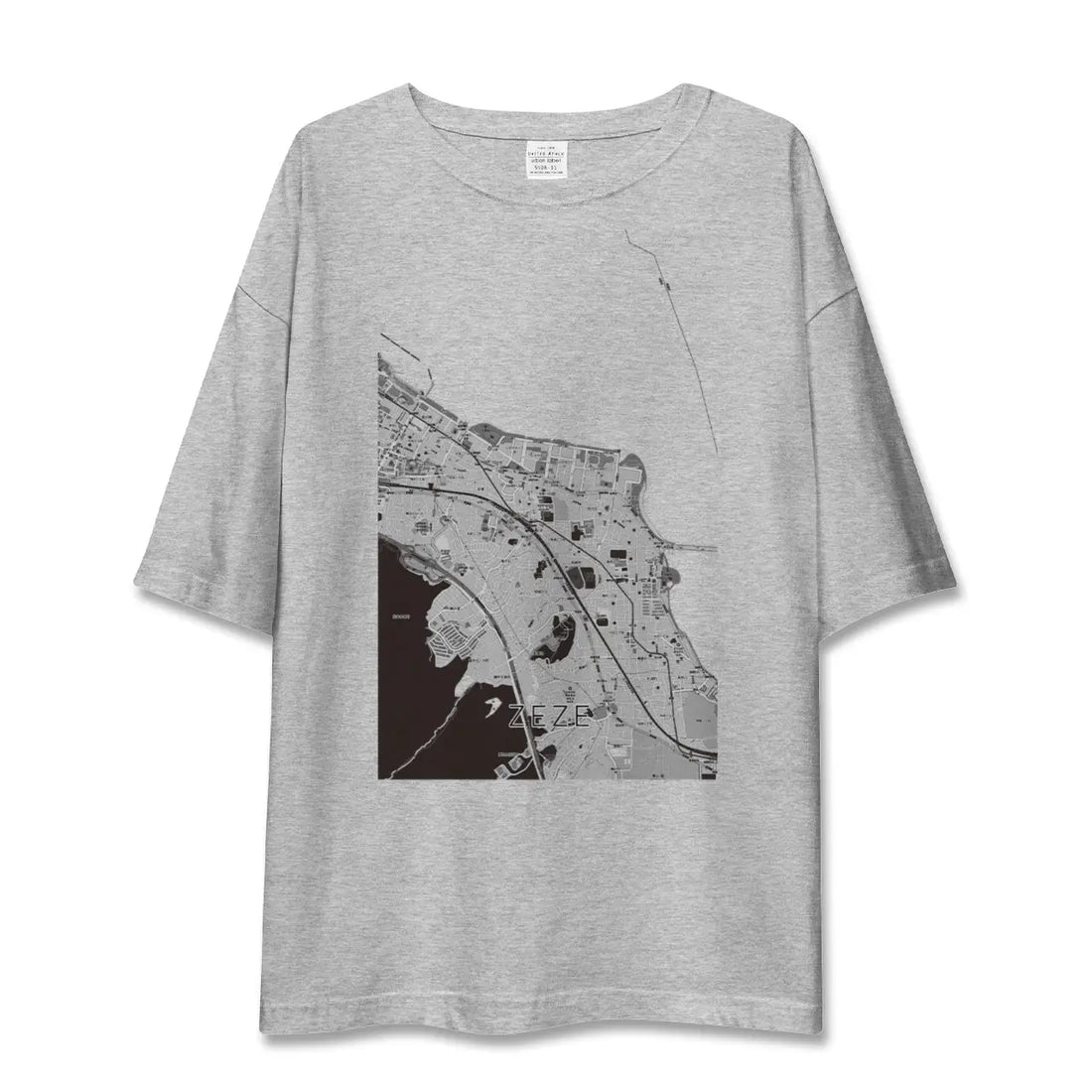 【膳所(滋賀県)】地図柄ビッグシルエットTシャツ