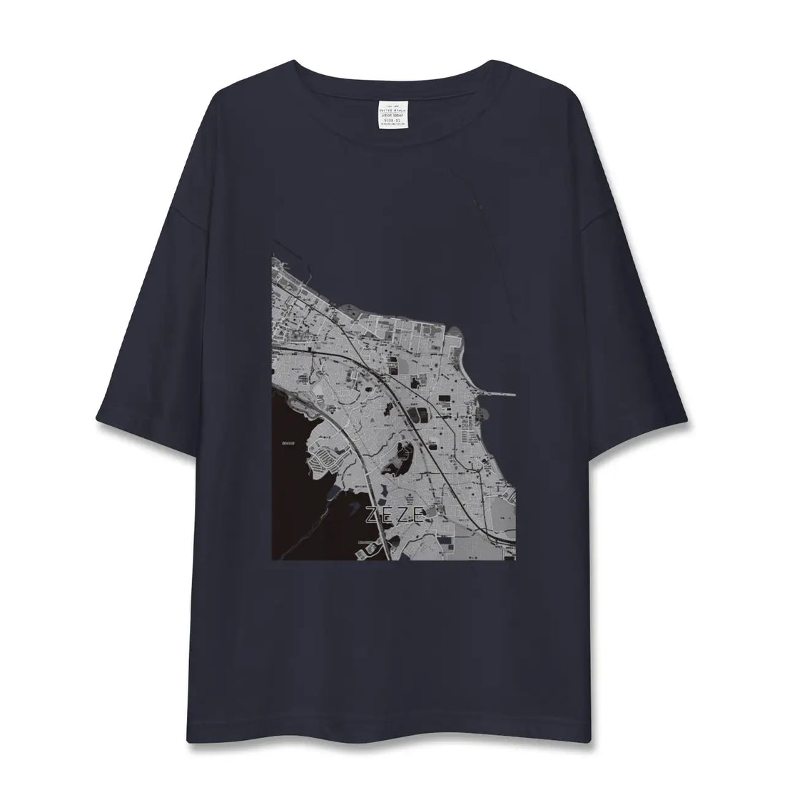 【膳所(滋賀県)】地図柄ビッグシルエットTシャツ