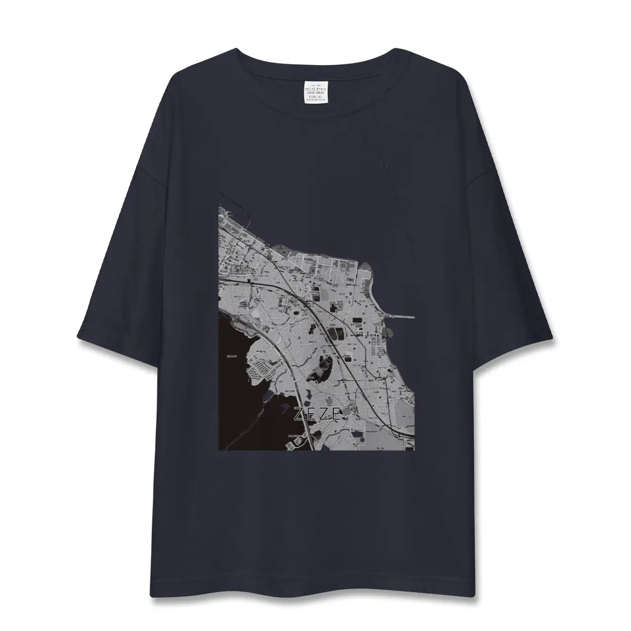 【膳所(滋賀県)】地図柄ビッグシルエットTシャツ