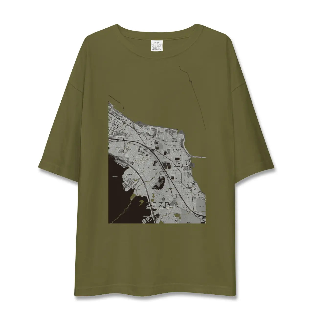 【膳所(滋賀県)】地図柄ビッグシルエットTシャツ
