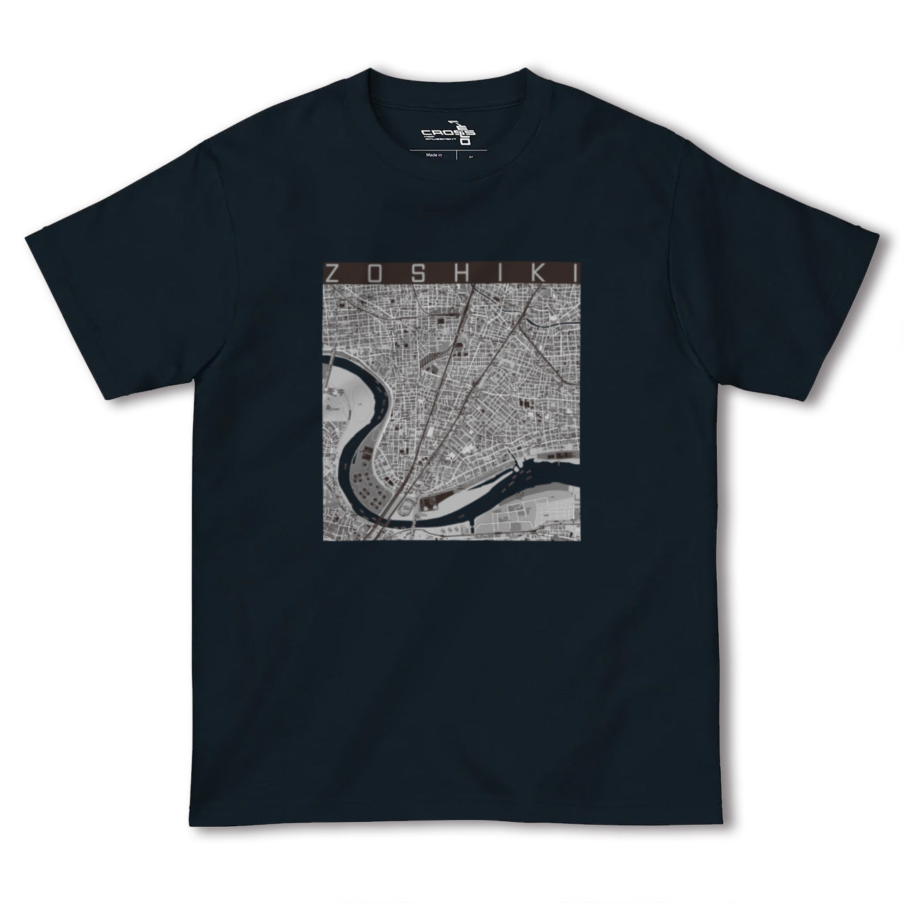 【雑色(東京都)】地図柄ヘビーウェイトTシャツ