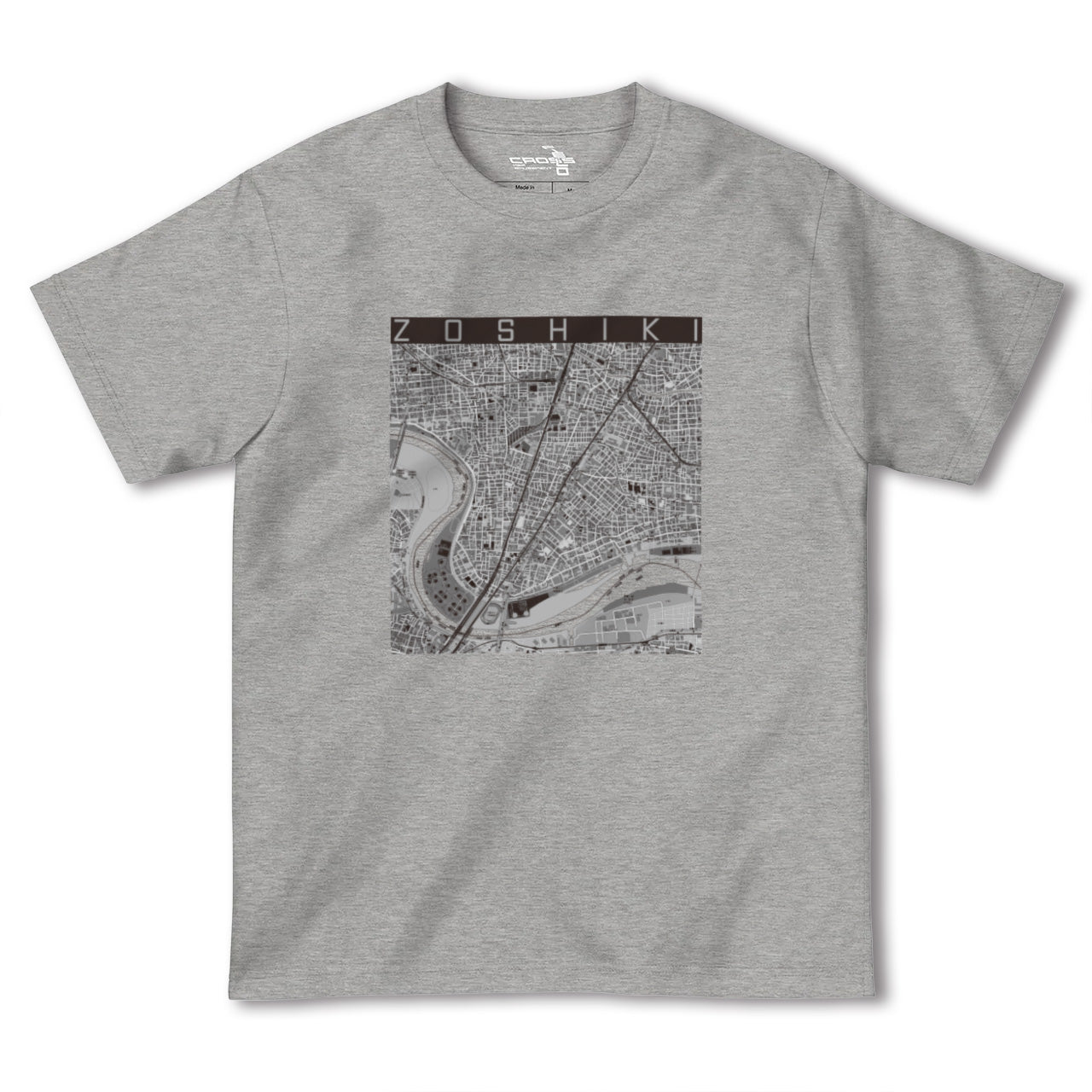 【雑色(東京都)】地図柄ヘビーウェイトTシャツ