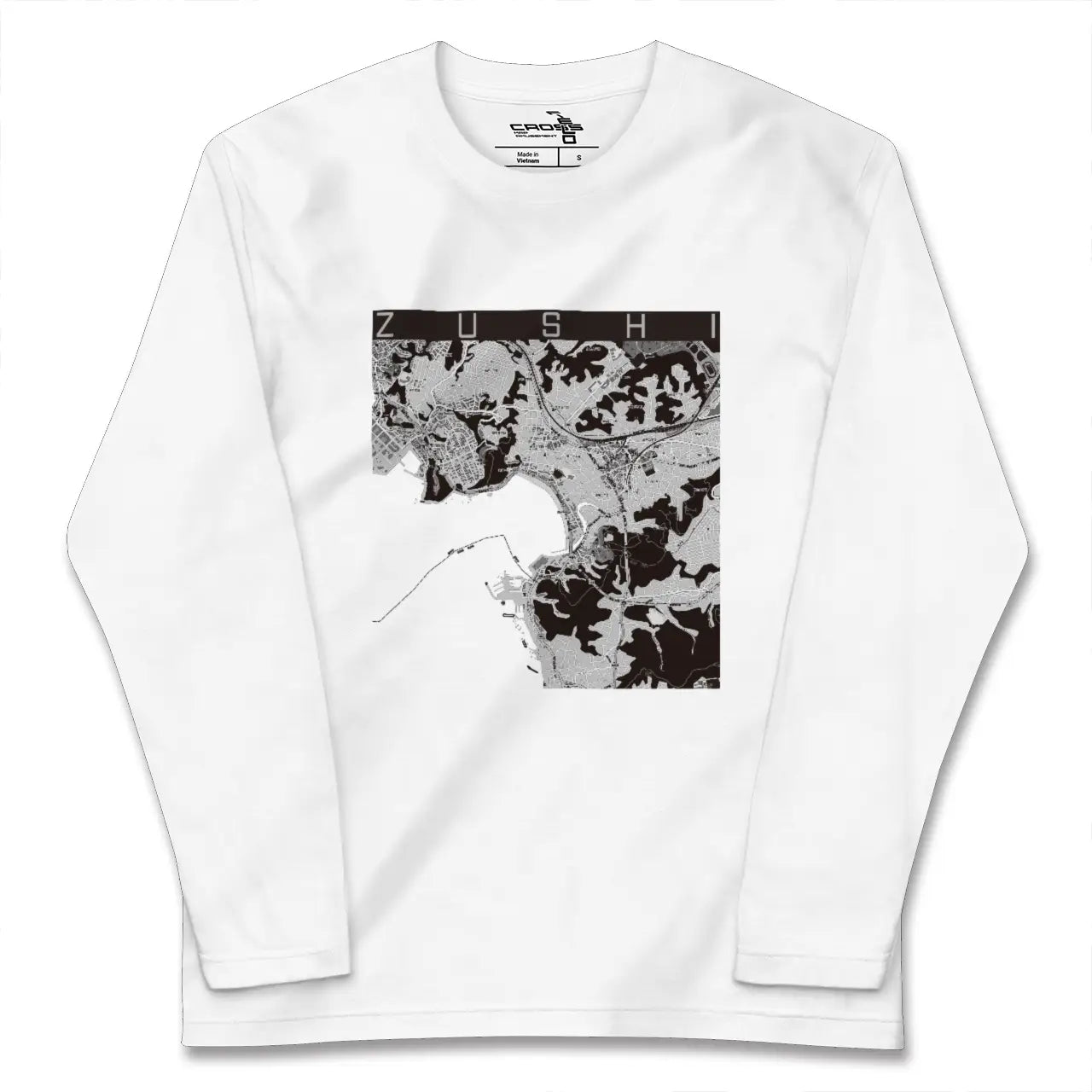 【逗子(神奈川県)】地図柄ロングスリーブTシャツ