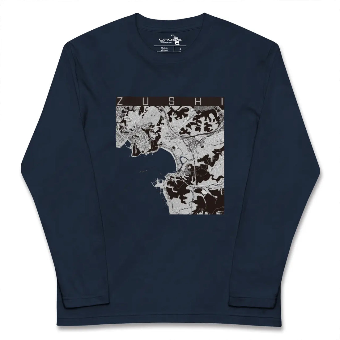 【逗子(神奈川県)】地図柄ロングスリーブTシャツ