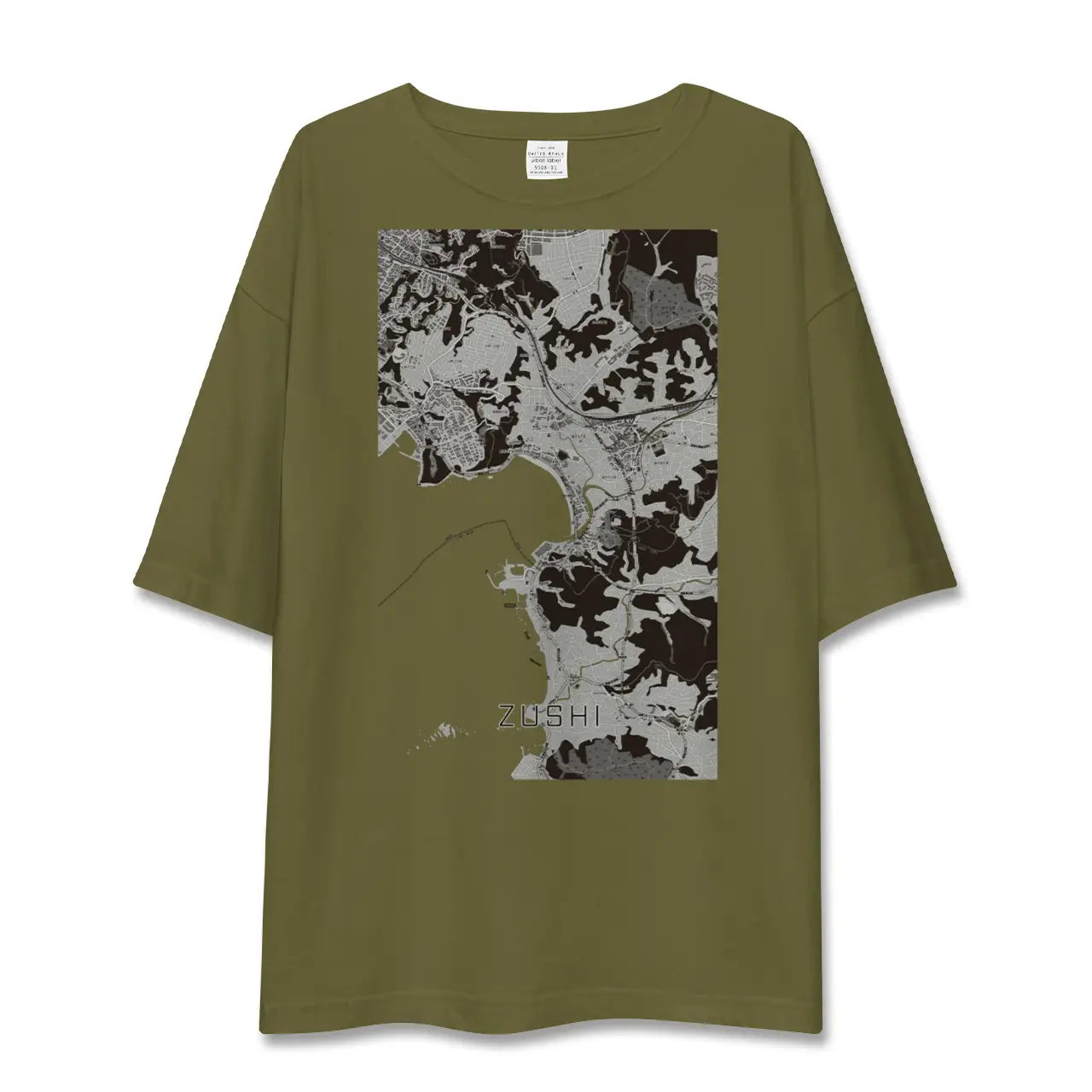 【逗子(神奈川県)】地図柄ビッグシルエットTシャツ