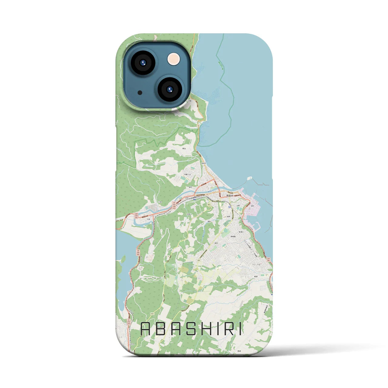 【網走（北海道）】地図柄iPhoneケース（バックカバータイプ）