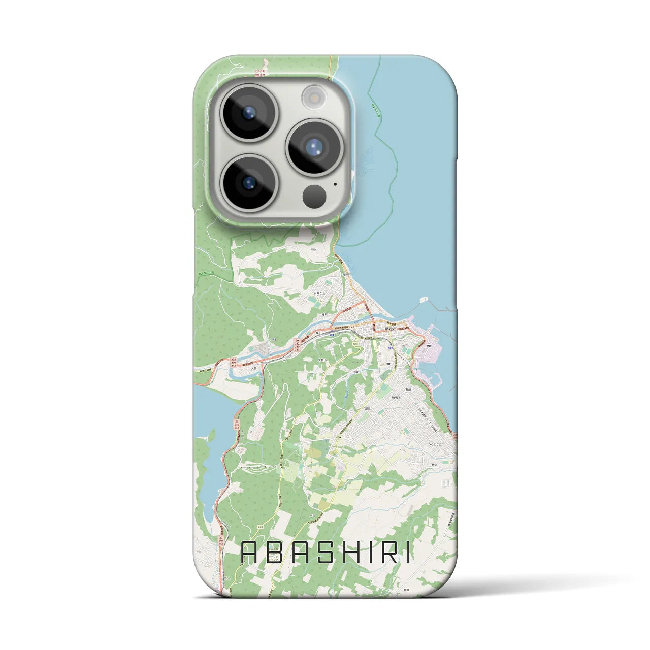 【網走（北海道）】地図柄iPhoneケース（バックカバータイプ）