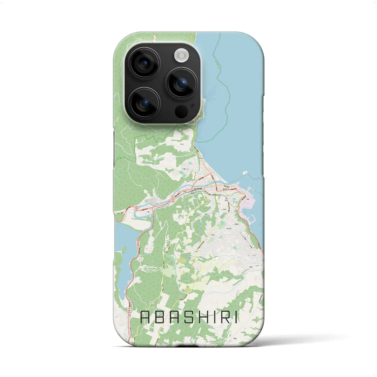 【網走（北海道）】地図柄iPhoneケース（バックカバータイプ）