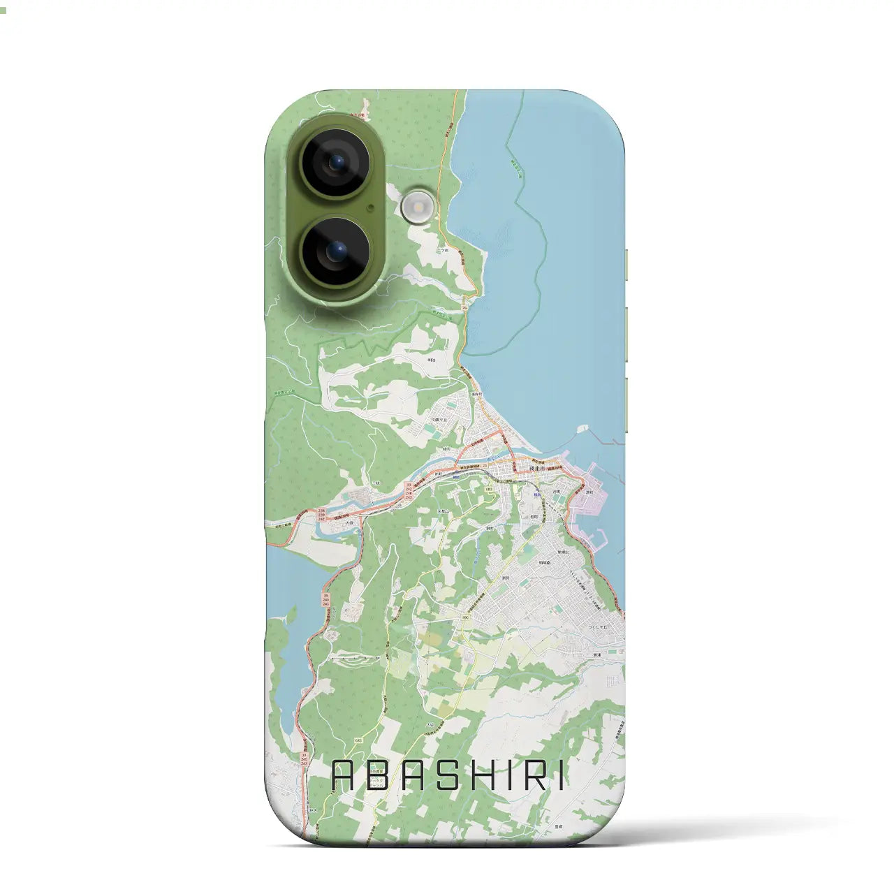 【網走（北海道）】地図柄iPhoneケース（バックカバータイプ）