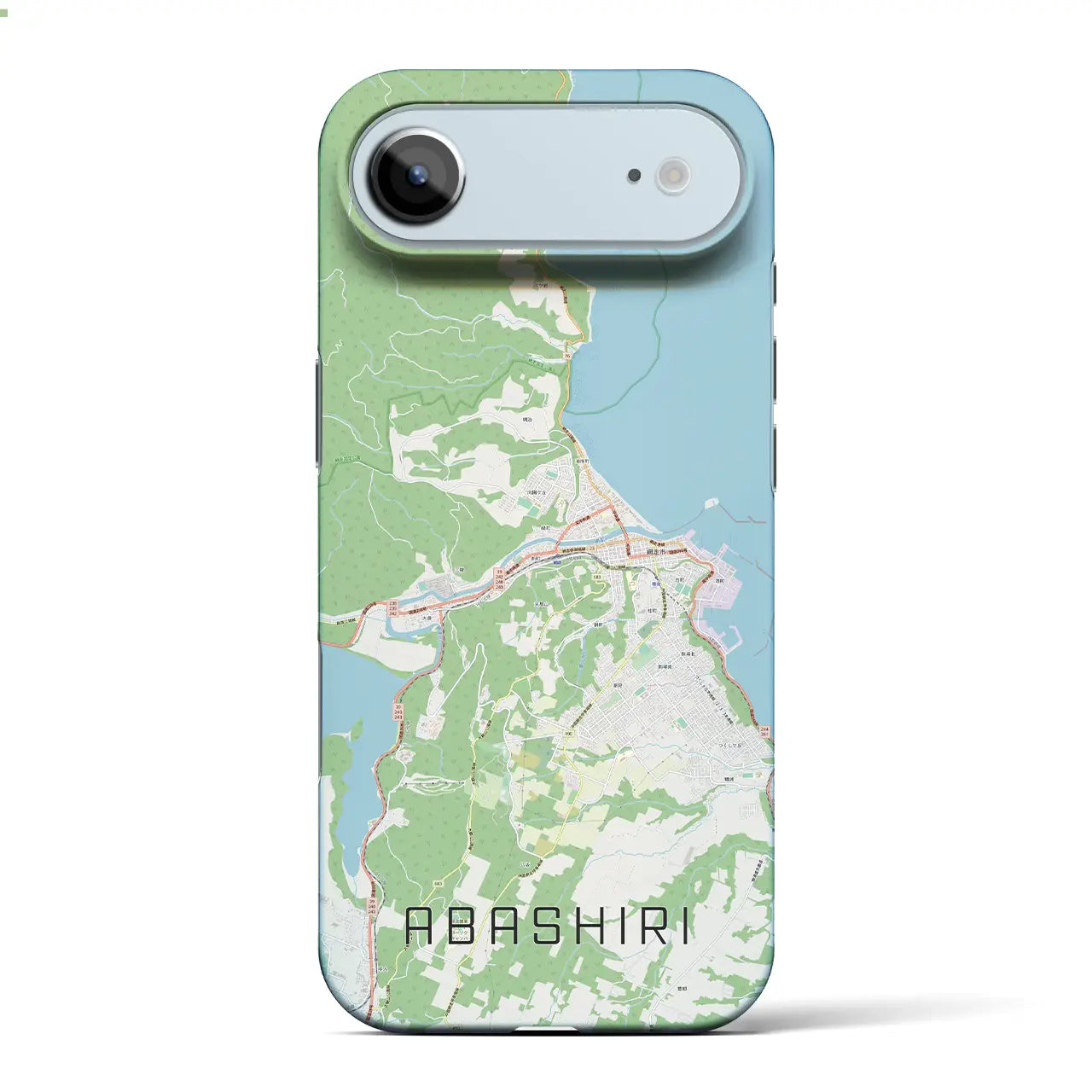 【網走（北海道）】地図柄iPhoneケース（バックカバータイプ）