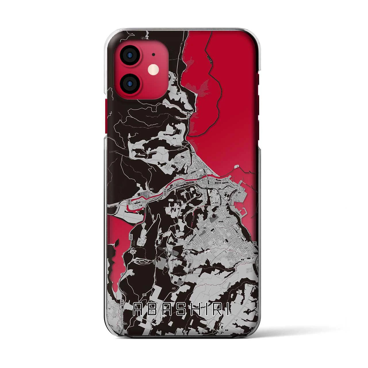 【網走（北海道）】地図柄iPhoneケース（クリアタイプ）