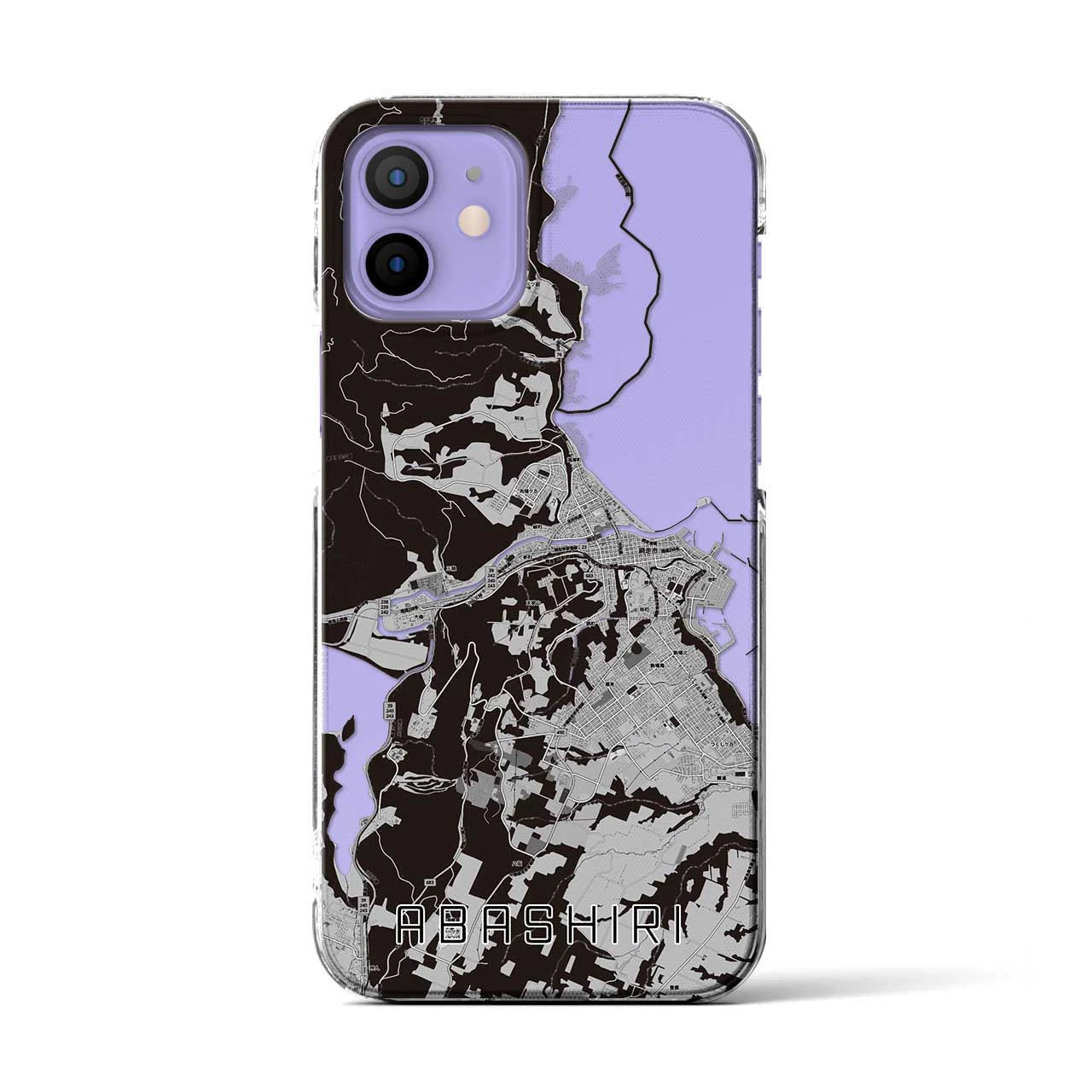 【網走（北海道）】地図柄iPhoneケース（クリアタイプ）
