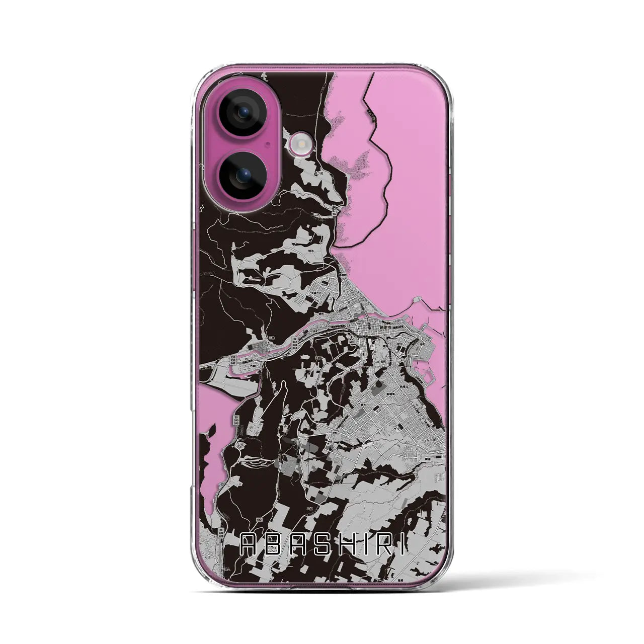 【網走（北海道）】地図柄iPhoneケース（クリアタイプ）