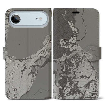 【網走（北海道）】地図柄iPhoneケース（手帳タイプ）