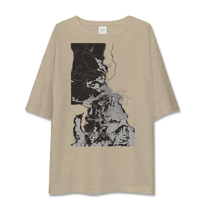 【網走（北海道）】地図柄ビッグシルエットTシャツ