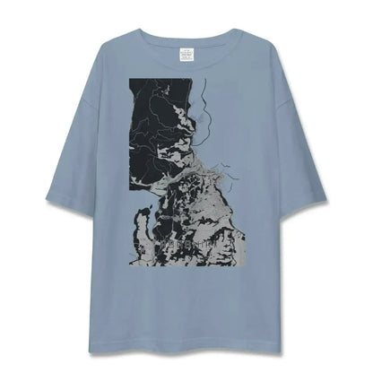 【網走（北海道）】地図柄ビッグシルエットTシャツ