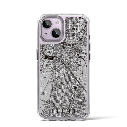 【阿倍野（大阪府）】地図柄iPhoneケース（MagSafeタイプ）