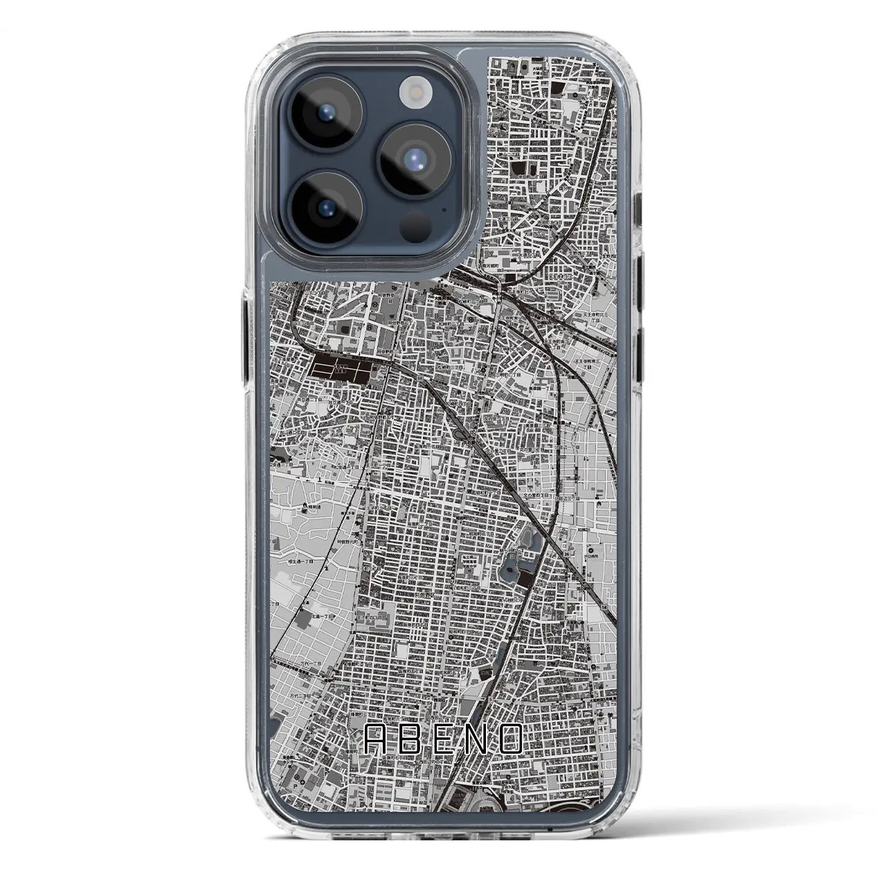 【阿倍野（大阪府）】地図柄iPhoneケース（MagSafeタイプ）