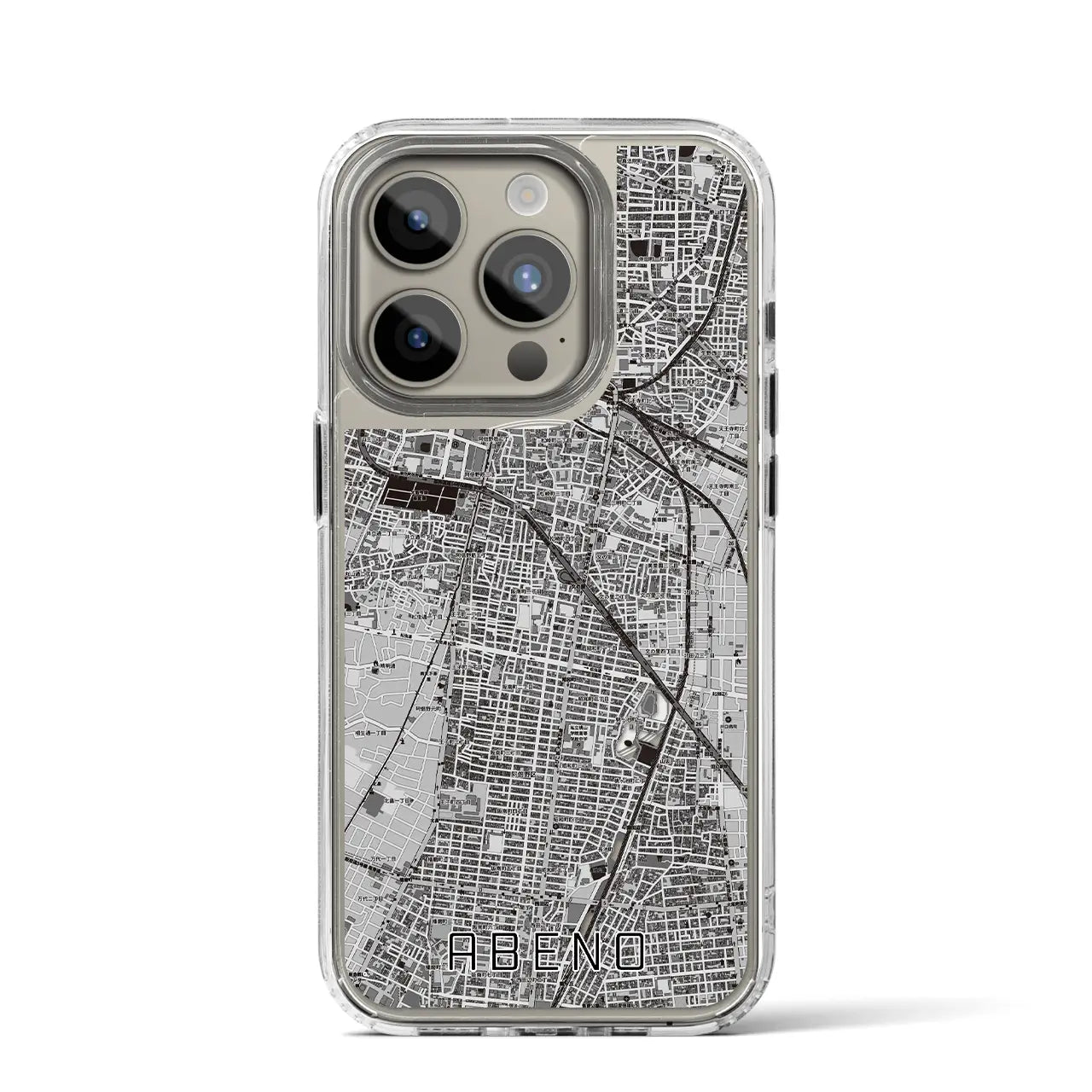 【阿倍野（大阪府）】地図柄iPhoneケース（MagSafeタイプ）