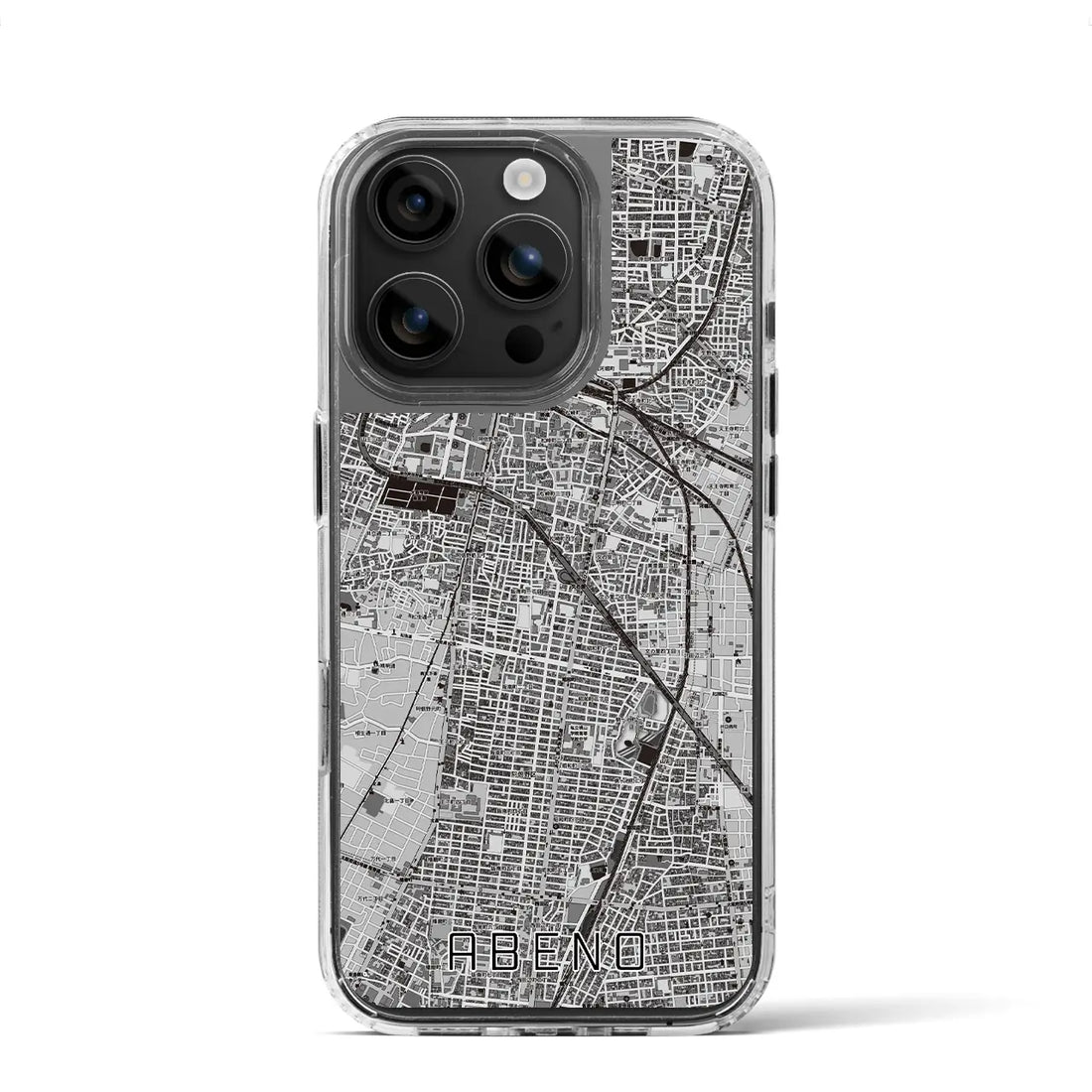 【阿倍野（大阪府）】地図柄iPhoneケース（MagSafeタイプ）