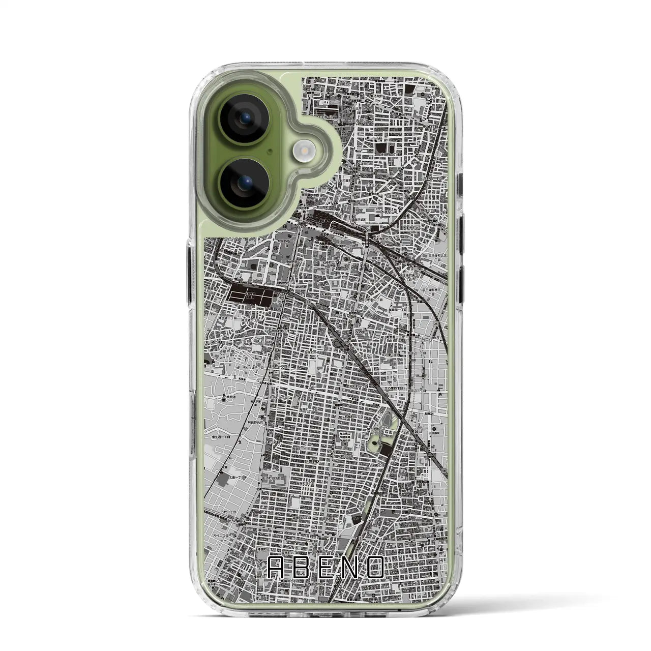 【阿倍野（大阪府）】地図柄iPhoneケース（MagSafeタイプ）