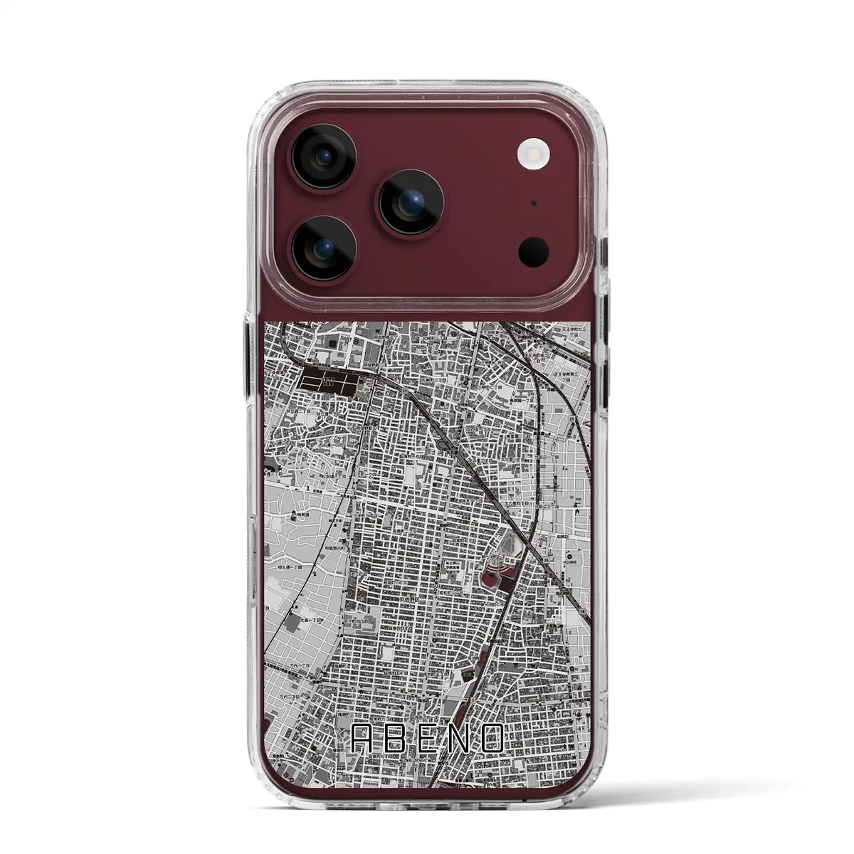 【阿倍野（大阪府）】地図柄iPhoneケース（MagSafeタイプ）