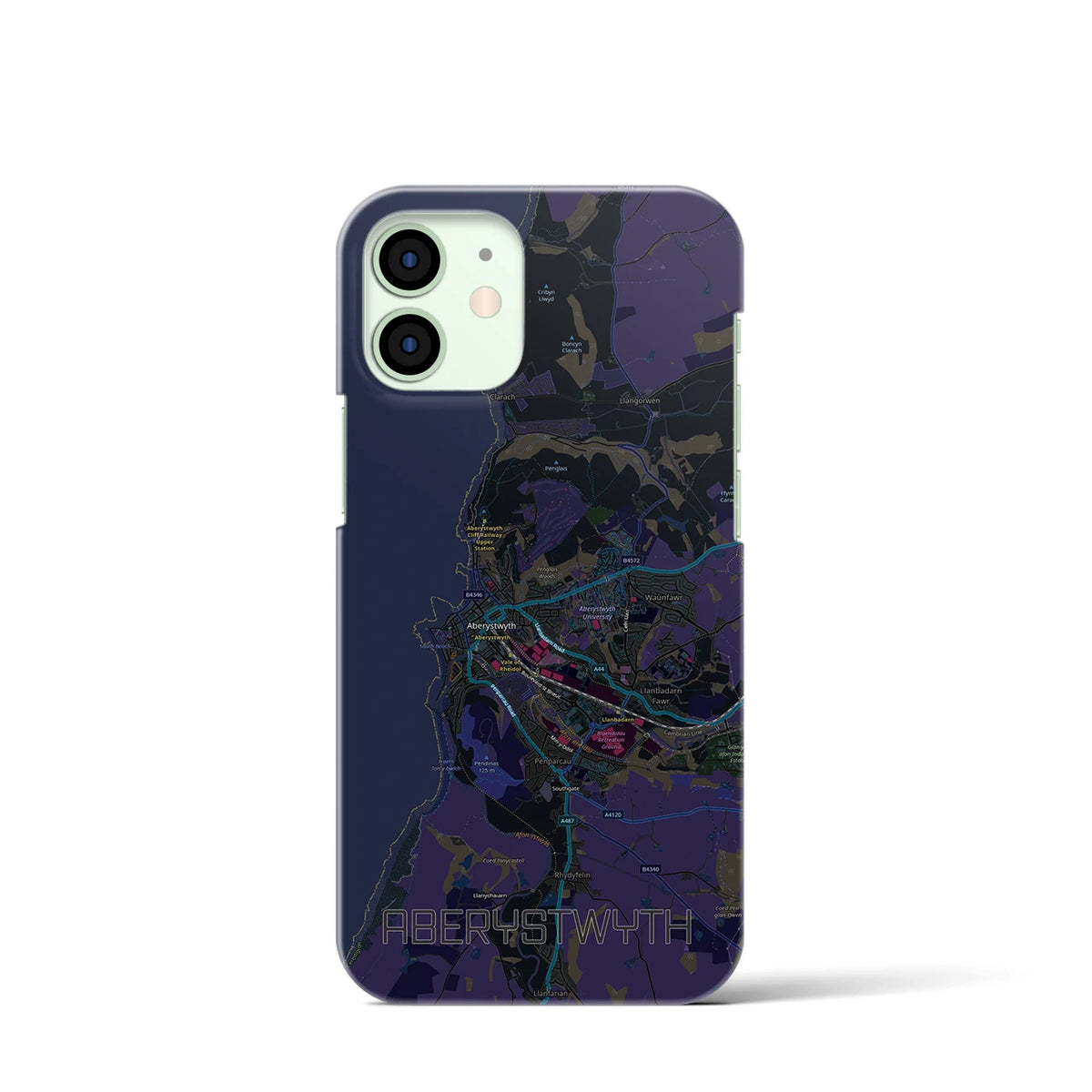 【アベリストウィス（イギリス）】地図柄iPhoneケース（バックカバータイプ）