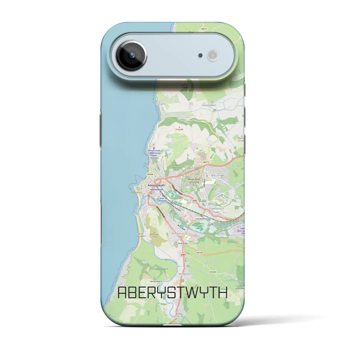 【アベリストウィス（イギリス）】地図柄iPhoneケース（バックカバータイプ）