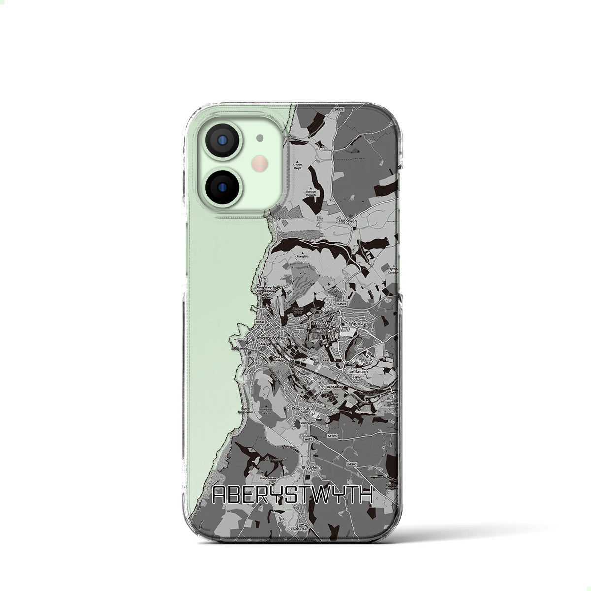 【アベリストウィス（イギリス）】地図柄iPhoneケース（クリアタイプ）