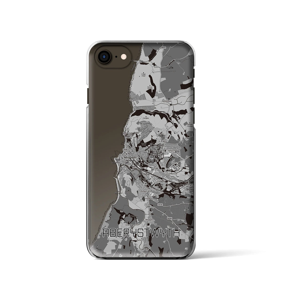 【アベリストウィス（イギリス）】地図柄iPhoneケース（クリアタイプ）