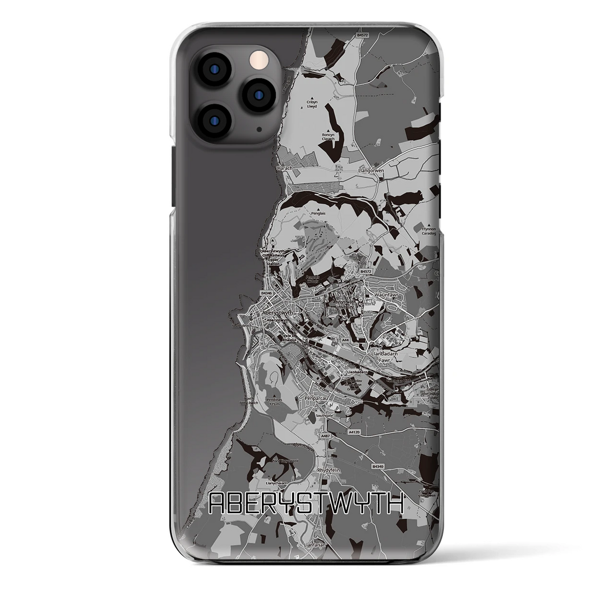 【アベリストウィス（イギリス）】地図柄iPhoneケース（クリアタイプ）