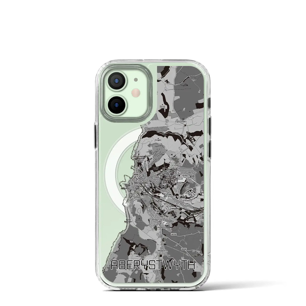 【アベリストウィス（イギリス）】地図柄iPhoneケース（MagSafeタイプ）