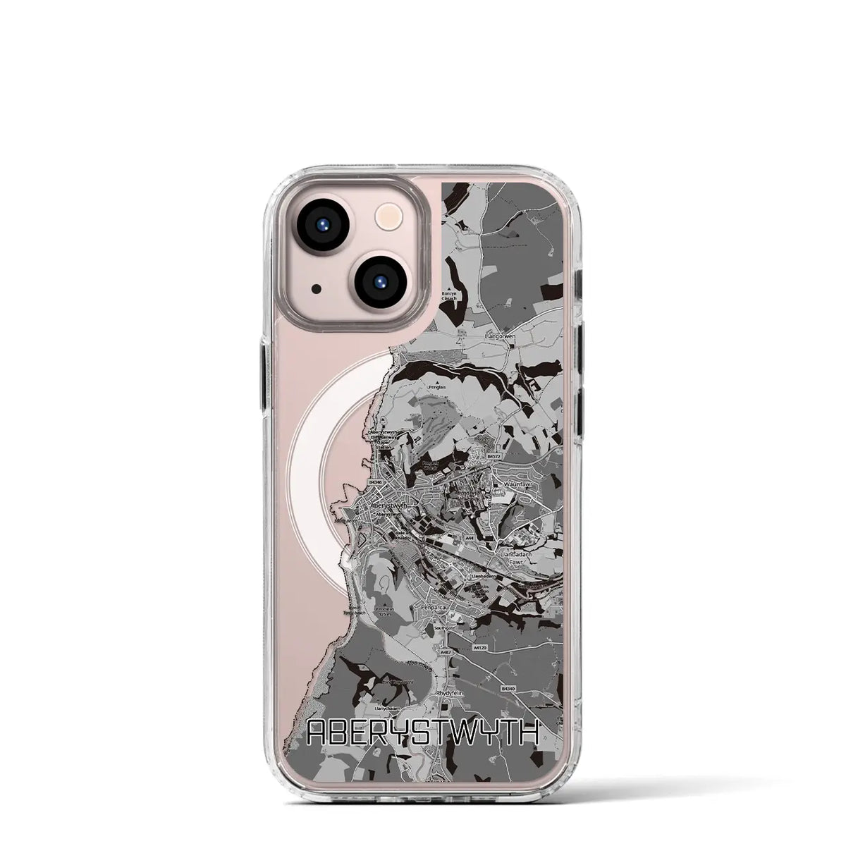 【アベリストウィス（イギリス）】地図柄iPhoneケース（MagSafeタイプ）