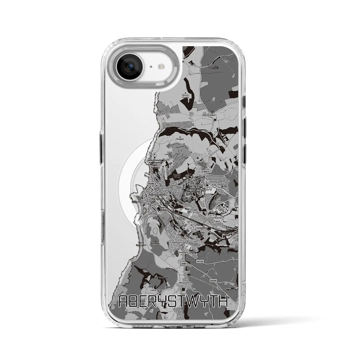 【アベリストウィス（イギリス）】地図柄iPhoneケース（MagSafeタイプ）