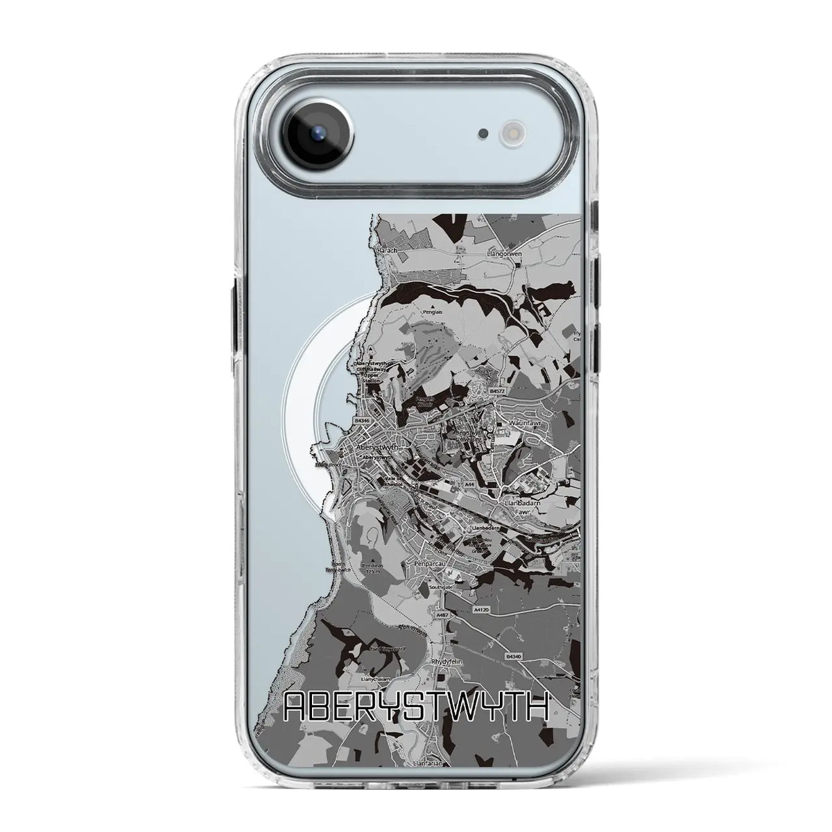 【アベリストウィス（イギリス）】地図柄iPhoneケース（MagSafeタイプ）