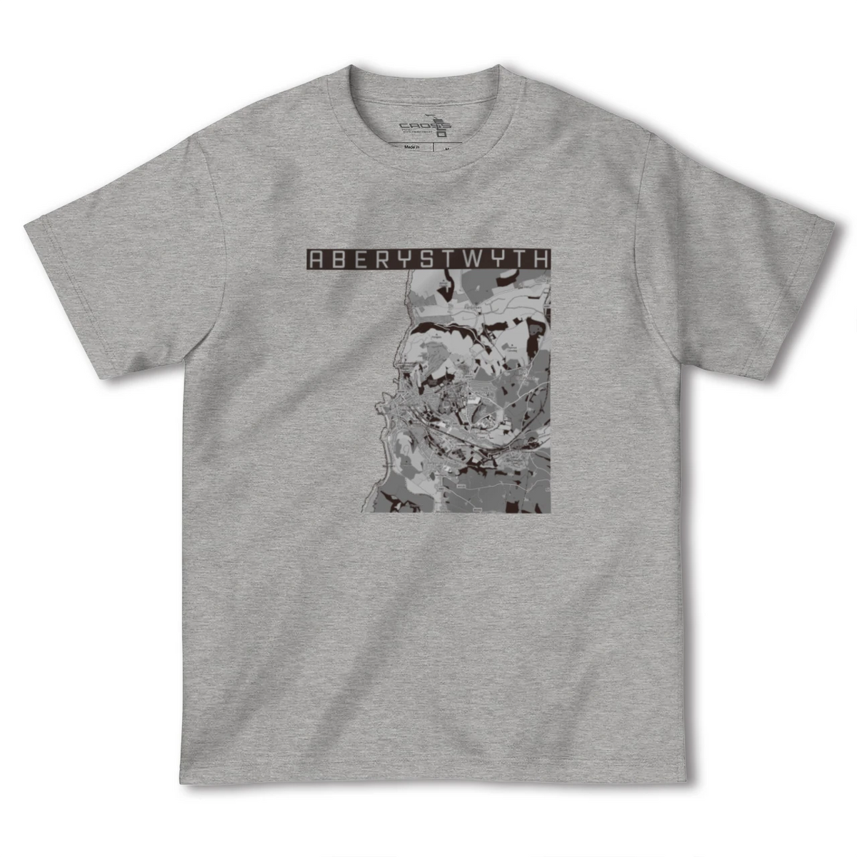 【アベリストウィス（イギリス）】地図柄ヘビーウェイトTシャツ