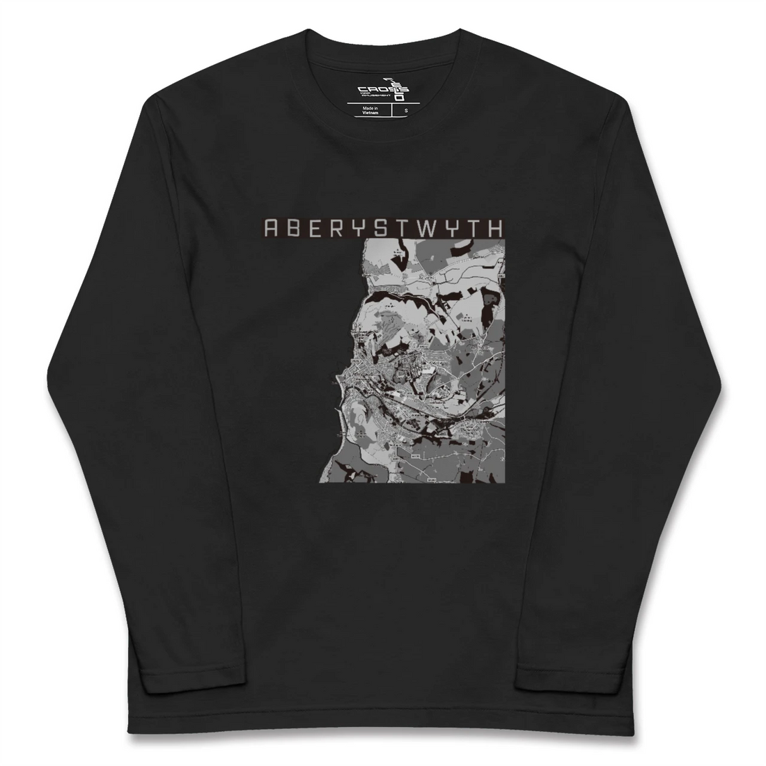 【アベリストウィス（イギリス）】地図柄ロングスリーブTシャツ
