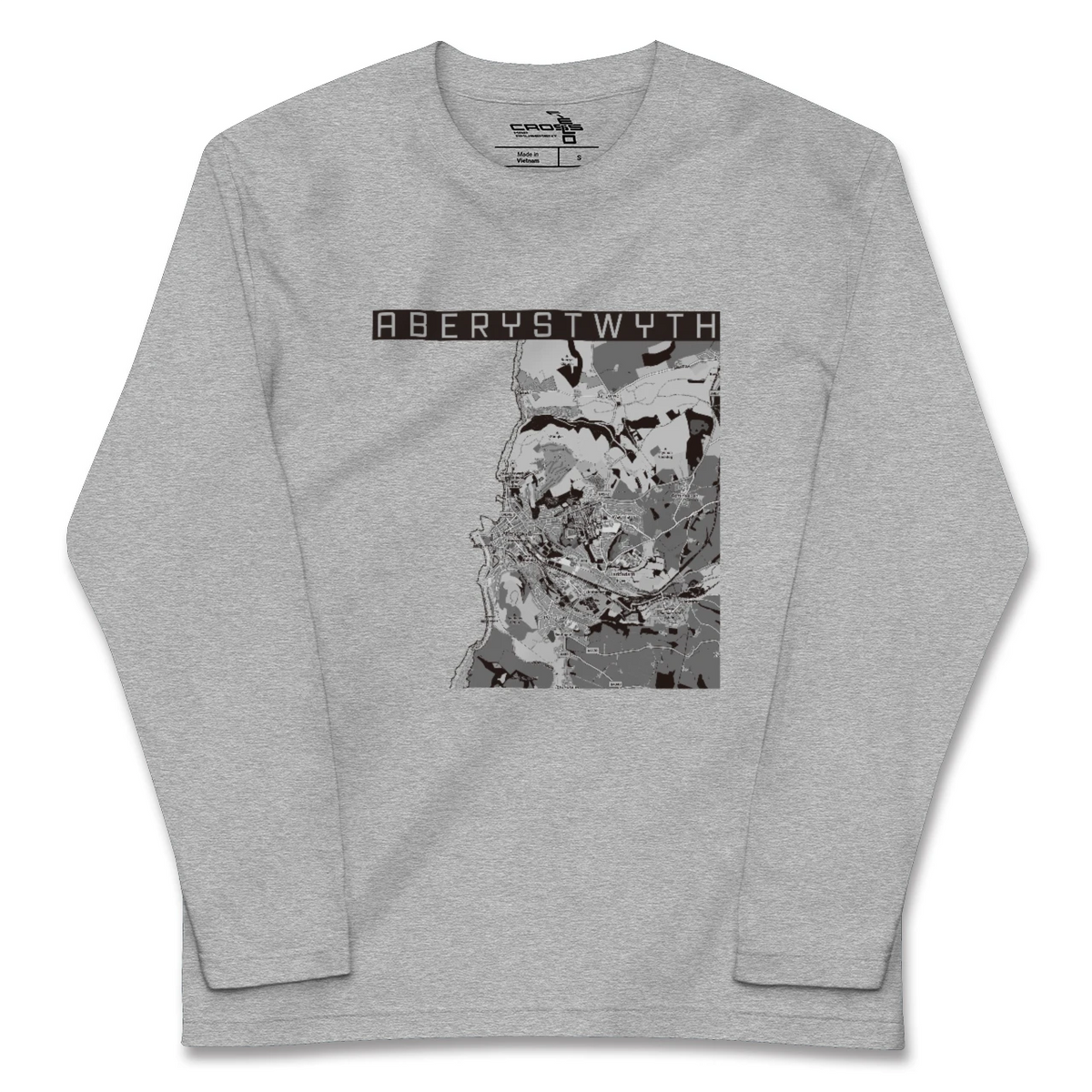 【アベリストウィス（イギリス）】地図柄ロングスリーブTシャツ