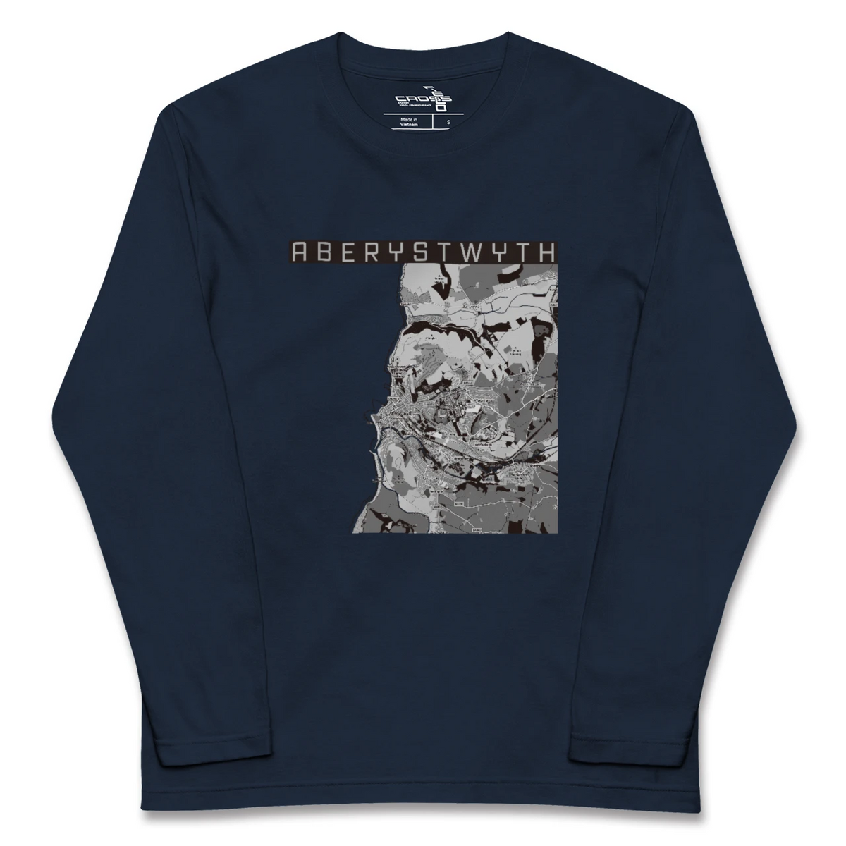 【アベリストウィス（イギリス）】地図柄ロングスリーブTシャツ