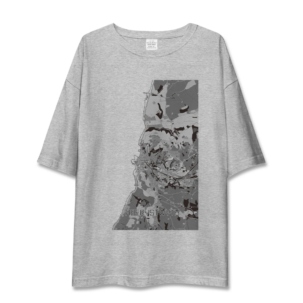 【アベリストウィス（イギリス）】地図柄ビッグシルエットTシャツ