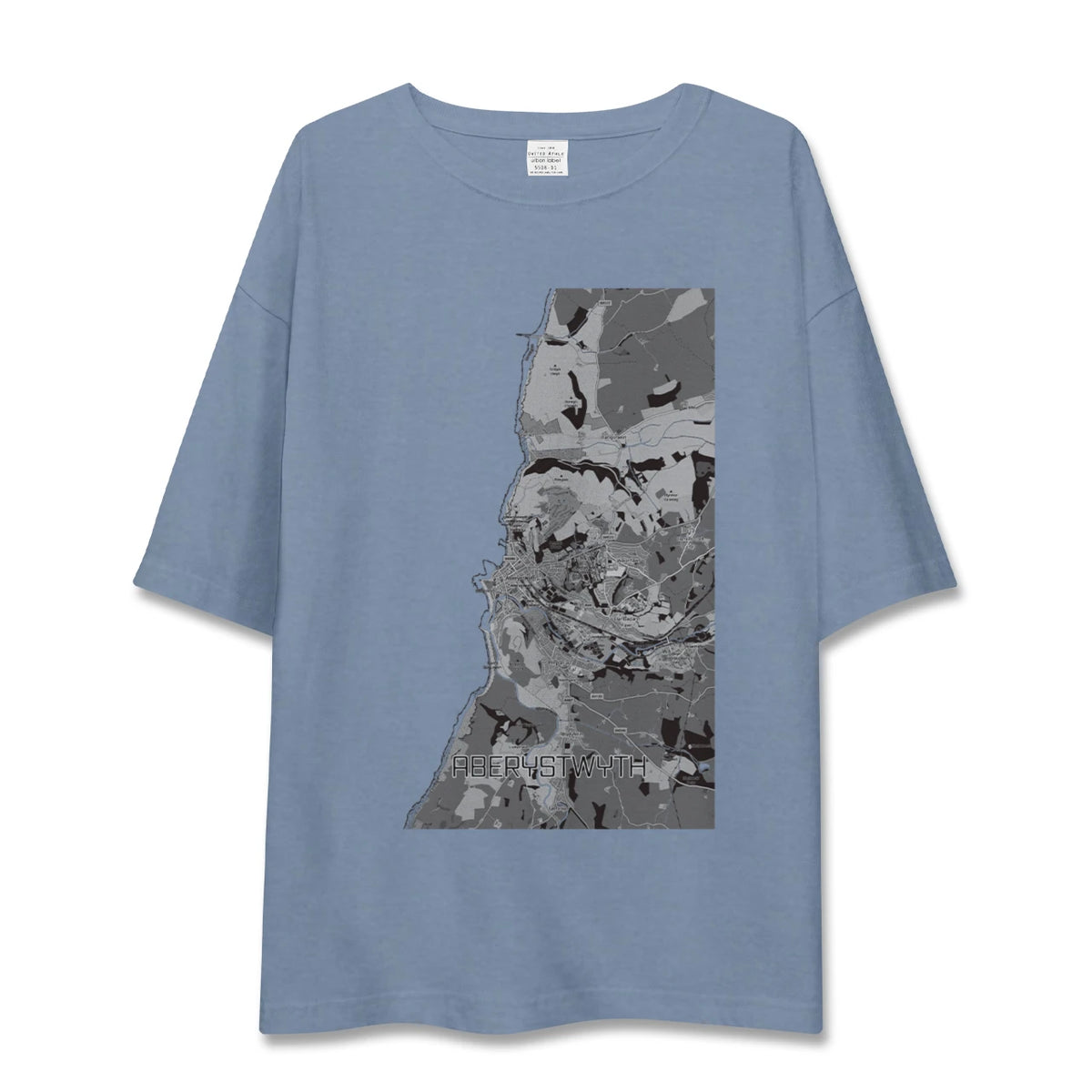 【アベリストウィス（イギリス）】地図柄ビッグシルエットTシャツ