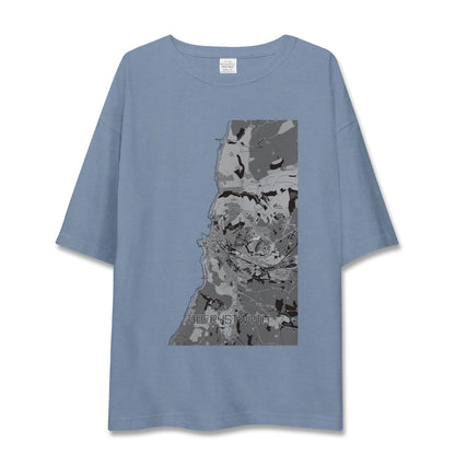【アベリストウィス（イギリス）】地図柄ビッグシルエットTシャツ