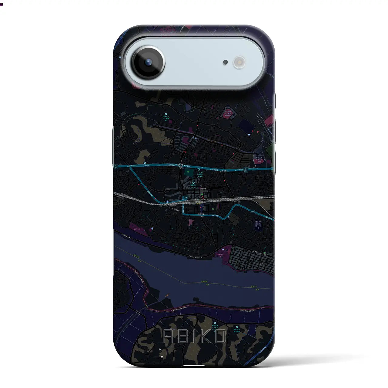 【我孫子（千葉県）】地図柄iPhoneケース（バックカバータイプ）