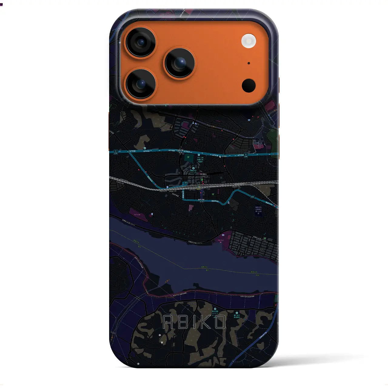【我孫子（千葉県）】地図柄iPhoneケース（バックカバータイプ）