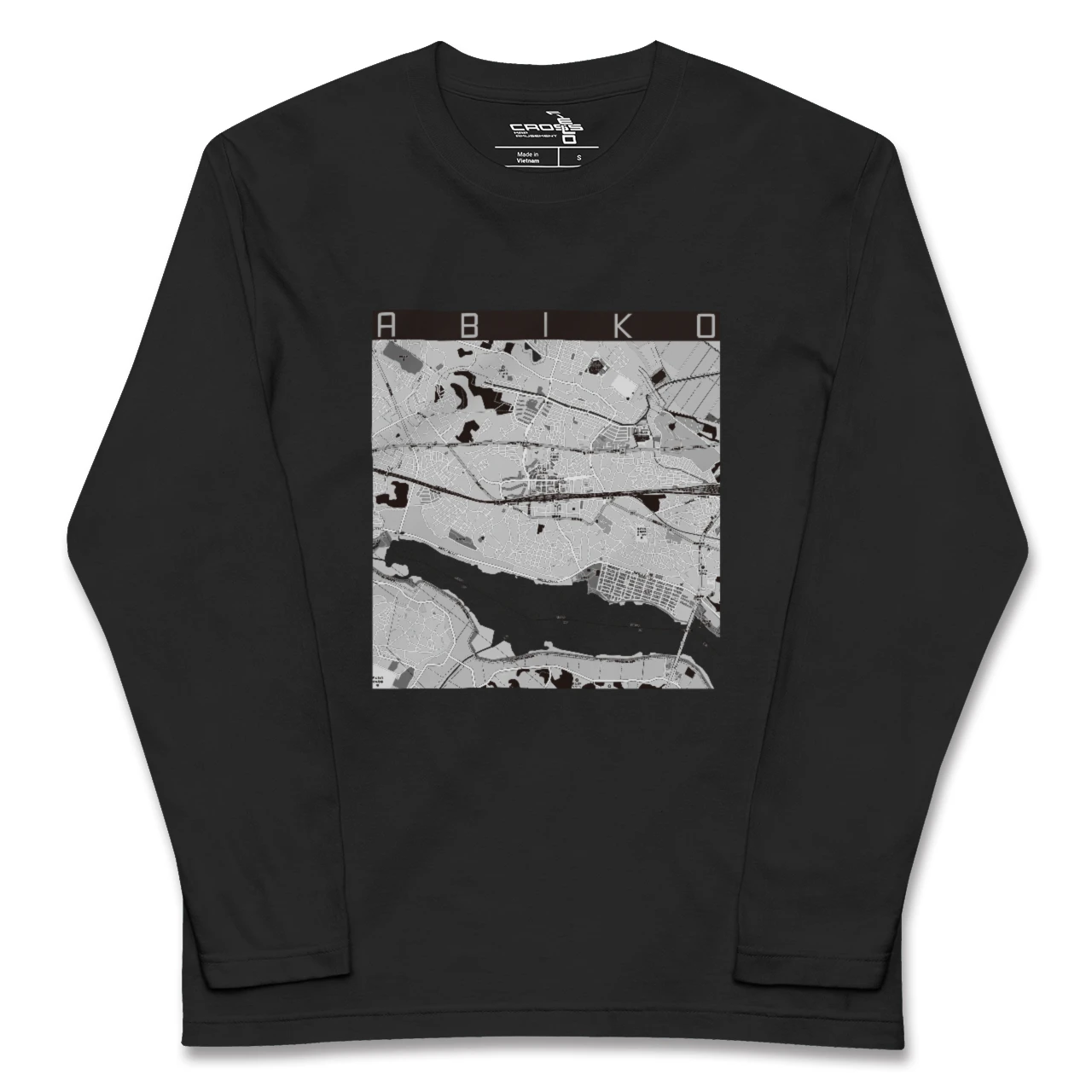 【我孫子（千葉県）】地図柄ロングスリーブTシャツ