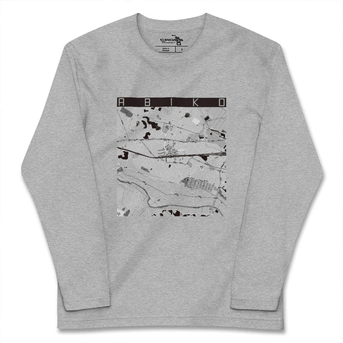 【我孫子(千葉県)】地図柄ロングスリーブTシャツ